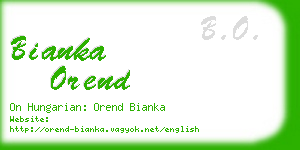bianka orend business card